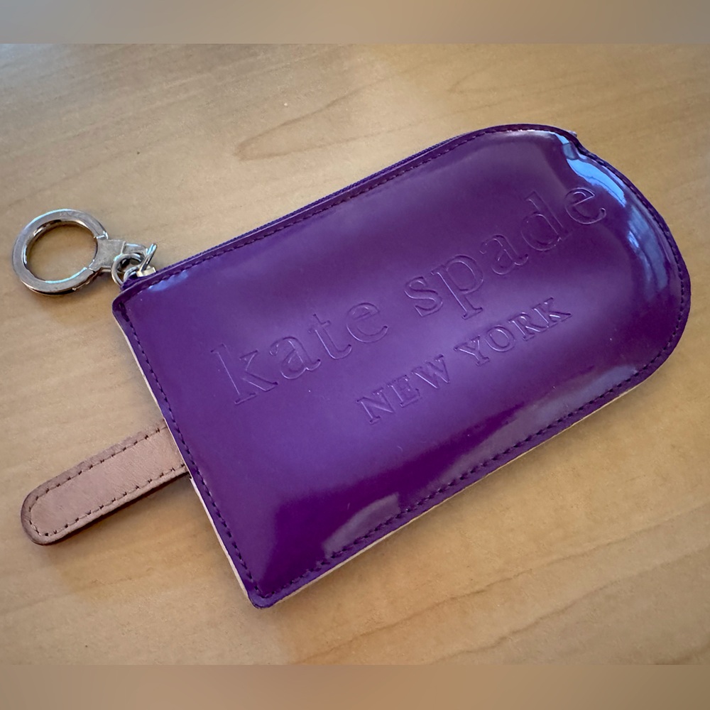 Kate Spade Purple Popsicle Flavor of the Month Coin Purse Keychain Bag Charm